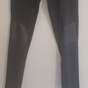 MTA Faux Leather Moto Leggings